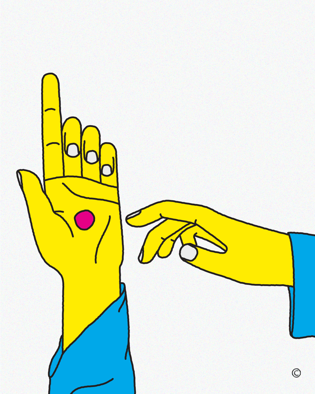 finger poking jesus hand with nail hole after resurrection