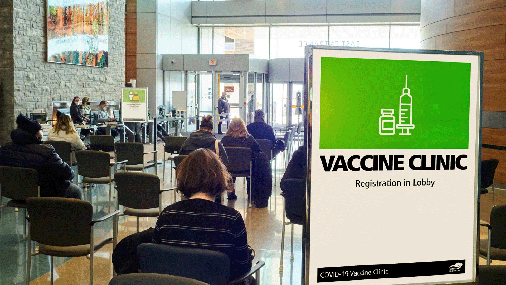 photo of inside vaccine centre