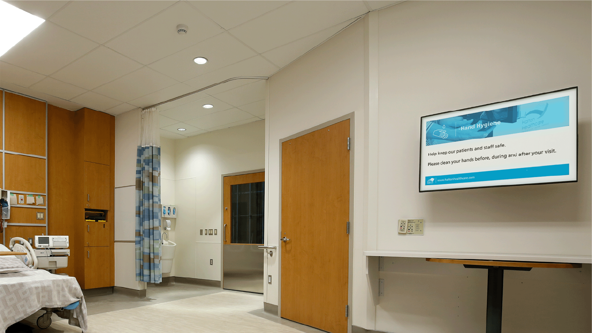 photo of monitor in a birthing suite at Milton District Hospital